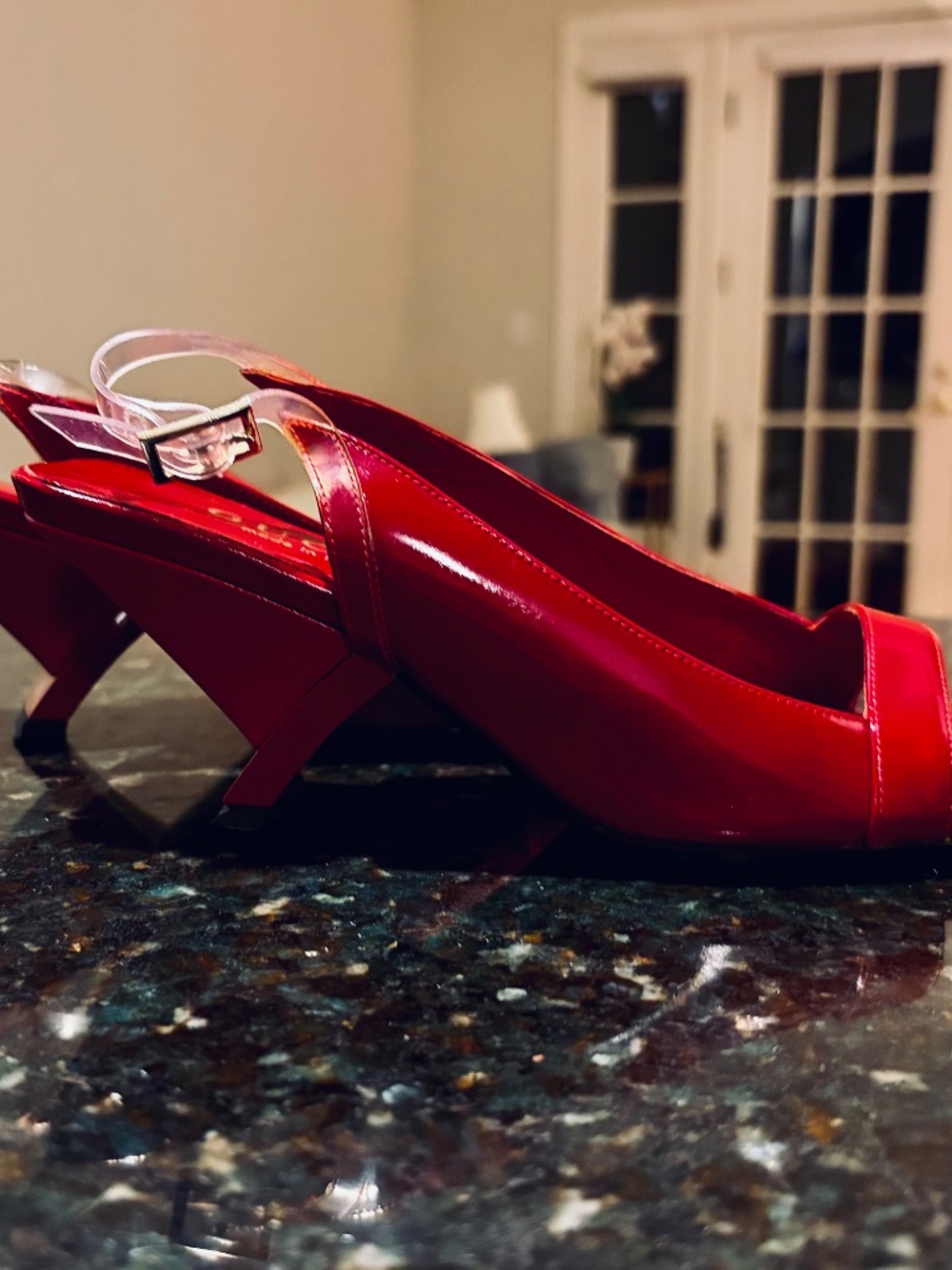 GUCCI⎻Lipstick Red Slingbacks, US 5 (EU 34.5) - Picture 5 of 8